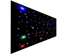 MuGuang Rideau DMX, 2X3 Mètre Rideau Décor Lampe RGB 108pcs LED Étoile Astérisque Ciel Lumineux pour Romantique Mariage Anniversaire Fête Scène DJ Cabaret Activité Noël