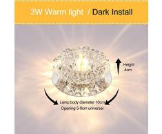 Spots muraux Spot Plafonnier spots de plafond Downlight Crystal Bedroom Living Room Ceiling Light Recessed Spotligh Led 3W Ceiling Light Fixture Lighting Chandelier Spot Ceiling +Light-13