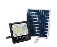 Projecteur LED Solaire 100W, Lampe Solaire Extérieur 4000K, Spot Solaire 180 LEDs, Eclairage Solaire Plus Brillante 5000 LM, IP66