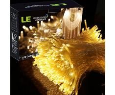 LE Rideau Lumineux Guirlande Blanc Chaud 3m*3m, Guirlandes Lumineuses Extérieur 8 Modes Étanche IP44 pour Décoration Noël, Mariage, Fenêtre, Jardin, Terrasse, Fêtes, etc.