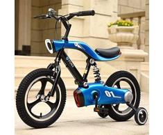 LEIXIN Vélo Enfants Freestyle Bikes Enfants garçon Fille Enfant vélo 3-10 Ans Poussette bébé 12 Pouces Roue en Plastique Gonflable avec Lampe