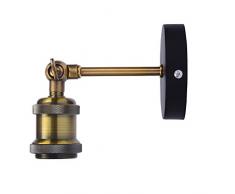 Splink Rétro Luminaire Applique Murale Style Industriel Réglable Finition de Laiton Éclairage Vintage Edison Lampe Douille E27 pour pour Décoration de Maison , Bar , Restaurants, Café, Club (110-220V, ampoule non compris)