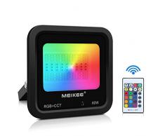 Projecteur led extérieur RGB 60W MEIKEE, Lampe dambiance multicolore Puissante 16 couleurs, 4 modes et 6 choix de luminosité Eclairage LED décoratif pour Pâques, Mariages, Bars, Hôtels et Clubs