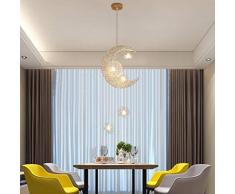 Lustre de feu dartifice à 5 lumières allumant une lumière chaude en acier inoxydable avec plafonnier en cristal avec LED, une lumière chaude