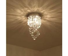 Etelux Plafonnier en Cristal, Lustres en Cristal, Moderne Encastré Avec Suspension Luminaire, Plafond Luminaire pour Chambre à Coucher, Couloir, Salon