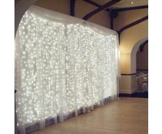 3M x 3M LED Guirlandes Rideaux Lumineux Decoration de Fenetre Panneau LED Interieur Lumiere 300LED