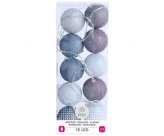 Promobo - Guirlande Boule Lumineuse 10 LED Déco Scandinave 1,5m Diamètre 6cm Gris