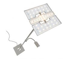 Briloner Leuchten 1328-022 Lampadaire LED dimmable - avec tête 3 en 1 modulable et liseuse flexible - variateur tactile - 21 W + 3.5 W - hauteur : 180 cm