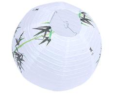 Globalflashdeal Papier Lanterne Créative, 30Cm Abat Jour en Papier Lanterne Style Oriental Décoration Légère Chinois, Bambou