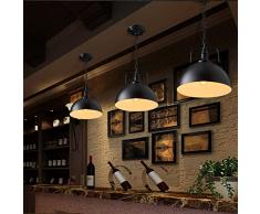 Rétro industriel Edison simplicité lustre vintage plafonnnier suspension avec Abat-jour brillant en métal élégant