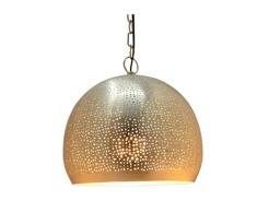 Buyer Bazar marocain/Marrakech Panier en maille Etching faite à la main Plafonnier Intérieur lampe, fer, Argent, E27, 40 Watts