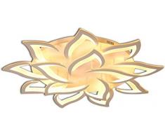 DDA Dimmable de Plafond avec télécommande, la luminosité de Plafond atmosphère européenne Circulaire, réglable, Abat-Jour Blanc Acrylique, Lampe Chambre Lampe créative Moderne lumières de Salon,Gold