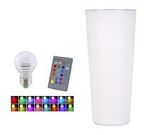 Pot lumineux multicolore, pot en résine éclairé, vases lumineux, vase lumineux
