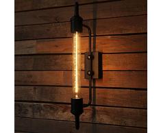 Rétro Rurale En Métal Long Mur Lampe Industrielle Cage Appliques Murales Éclairage pour Étudiant Vêtements Magasin Bar Café