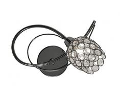 Oaks Lighting Alaska Applique murale-Chromé noir avec abat-jour en perles de verre