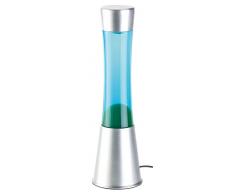 Lampe à lave en verre et aluminium - Vert / Bleu