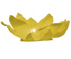 Fleur de Lotus flottante de leau lanternes jaune inl. la bougie