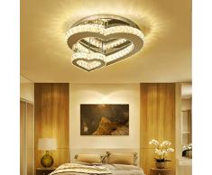 LED Plafonnier Dimmable avec Télécommande Cristal Moderne Plafond Lampe Créative Luminaire pour Chambre Salle À Manger et Restaurant Couloir,Warm-Light,55CM
