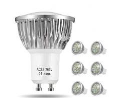Ampoule LED GU10, 7W 550LM Spot LED, Équivalente 60W Ampoule Halogène, Blanc Froid 6000K, AC85-265V, 140° Larges Faisceaux, Ampoule Réflecteur LED by Jpodream - Lot de 6