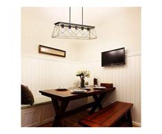 Lustres SCH Industriel américain Wind Fer en Verre Fort Restaurant Bar éclairage créatif rectangulaire personnalité Lampadari Vintage Salle à Manger Hôtel Restaurant Suspension Luster