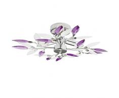 Giulietta Plafonnier en métal avec feuilles chromées et métal Bronze Color-a.