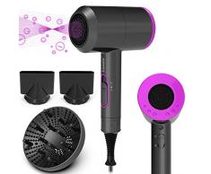 Ionique Sèche Cheveux,2000W Professional Salon Diffuseur Seche Cheveux Enfant Séchage rapide Sèche-cheveux à température constante Soins des cheveux à température constante avec 3 de chaleur