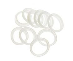 inlzdz Lot de 10 Joint torique en Silicone Joints pour Couvercle de Tasse Thermique 4.5/5.2 cm Joint détanchéité Accessoires Tasse Thermos Blanc 1.8 inches
