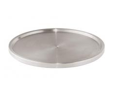 WENKO Plateau tournant Uno - plateau tournant, Acier inoxydable, Ã 26.5 x 1.5 cm, Argent mat