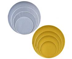 Queta Lot de 8 Supports à Gâteaux Ronds en Carton avec Film Revêtement Côté Unique - Cake Board Argent/ Or Ø 16 cm/ 21 cm/ 25 cm/ 30 cm - Plateau à Gâteaux Assiettes à Gâteaux - Gâteau Décoration