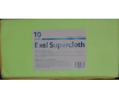 Exel Lot de 10 chiffons microfibre multiusage non pelucheux Jaune
