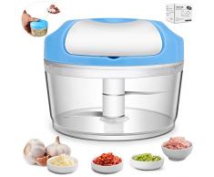 Mini Hachoir Manuel, HICOO Mixeur Manuel pour Légumes, Viande, Oignons, Ail, Poivre, Noix