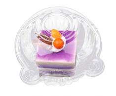 Étui à gâteau en Plastique Transparent avec Couvercle Couvercle Transparent Muffin Personnel Frais Tasse Tasse pod Muffin à gâteau - M, A6