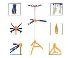 MaxxGarden Séchoir à Linge – Support de Cintres Pliable pour Vêtements à 3 Bras Intérieur et Extérieur – Etendoir Chemise Compact – Portant à Vêtement - Jusqu’à 15 kg de Charge - 162cm