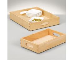 Zeller 13305 Plateau, 30 x 20 x 7 cm ( bois de hetre vernis)