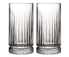 Pasabahce 520015 Longdrink Lot de 2 Verres Style rétro avec Cristaux pour Cocktail, jus de Fruits, Eau, Boissons, Highball Lourd, Hauteur ~ 15 cm, V ~ 445 ML