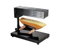 LIVOO DOC159 Appareil à Raclette Traditionnel pour Quart de Meule | Thermostat Socle Pivotant, Inclinable et Réglable en Hauteur | 600 Watts, Noir