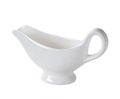 Saucière Sauce traditionnelle Porcelaine Saucière avec soucoupe en porcelaine Saucière Saucière et plateau en céramique Marque Saucière avec fuselé Porcelaine Gravy Spout Ustensile de cuisine