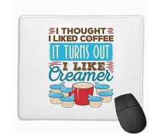 Crémier à café Je pensais que jaimais Le café savère que jaime Crémier Tapis de souris de jeu en caoutchouc antidérapant avec tapis de souris 11,8 x9,8