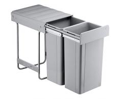 Wesco 40 Dt-32 Big Bio double Poubelle encastrable 338x585x485mm