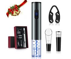 Tire Bouchon électrique, Rechargeable Ouvre-Bouteille Automatique avec Coupe-Papier, Verseur à vin, Emballage Cadeau, Le Cadeau Parfait pour Les Amateurs de vin