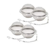 4 PCS Argent Acier Inoxydable Passoire à Thé Engrener Thé en Vrac Boule de Thé Durable Infuseur à Thé Herbes Pimenter Filtre à Thé Intervalle Diffuseur par SamGreatWorld