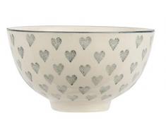 IB Laursen 1585-18 Saladier en faïence Motif cœurs Gris Ø 11,7 cm
