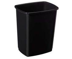 Corps de poubelle plastique Clap basculant - 50l - noir
