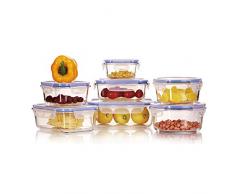 Cxssxling Boite de Conservation Alimentaire en Verre 7 Pièces Boite Verre Alimentaire avec Couv (jusquà 400°C)