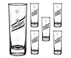 Schweppes Suédois Lot de 6 Verres longdrink 0,2 l
