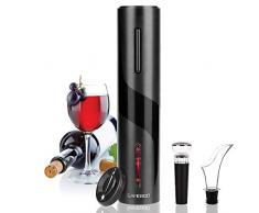 SAMEBOO Tire-Bouchon Électrique Rechargeable avec Coupe-Capsule Bouchons à Vide Ouvre-Bouteille Automatique de Vin Professionnel avec Emballage Cadeau pour Tous Les Amateurs de Vins et d’Oenologie