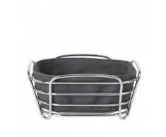 blomus Delara Corbeille à Pain, Acier chromé, Coton, Gris foncé, S