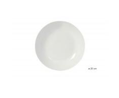 A.K TRADING Assiette Blanche K Creuse Calotte 20 CM BLANAS007 Code 0408