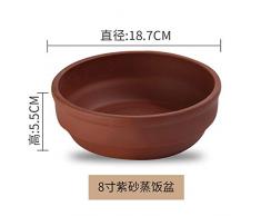 GYHJG Riz Cuit À La Vapeur en Céramique Oeuf Cuit À La Vapeur Bol À Oeufs Cuit À La Vapeur Taro Pourpre Sable Nouilles Instantanées Bol en Faïence Petit Bol en Porcelaine Blanche 8 Pouces