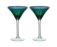 Artland Service de 2 Verres à Martini Peacock